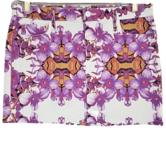 NWT JOES JEANS Womens FUCHSIA FLORAL MINI Skirt - Picture 1 of 12